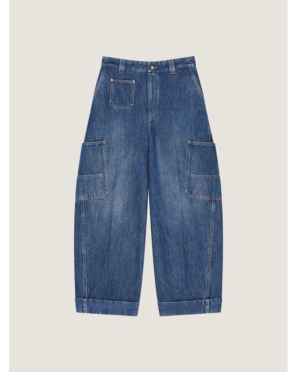 Givenchy Blue Givenchy Multi-Pocket Denim Cargo Pants