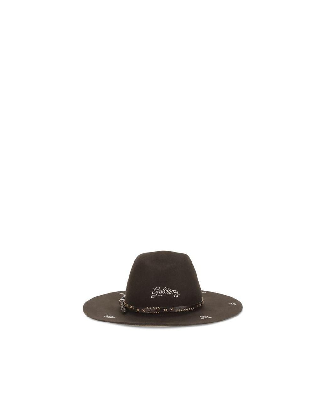 Golden Goose Deluxe Brand Brown Wool Oves Aries Fedora Accessory