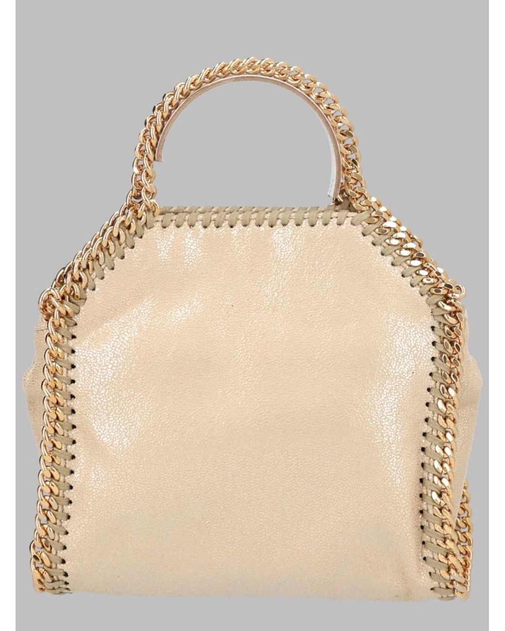 Stella McCartney Natural Tiny Falabella Tote Bag Polyester Hand