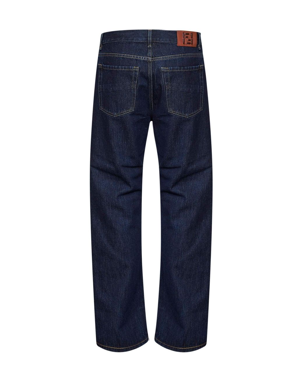 Fendi Blue Jeans Straight-Leg Dark for men