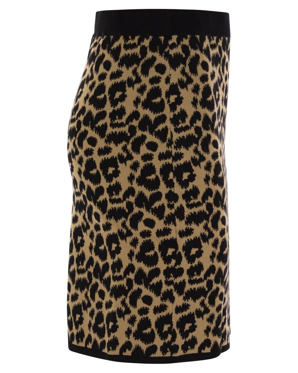 Max mara leopard pencil skirt discount