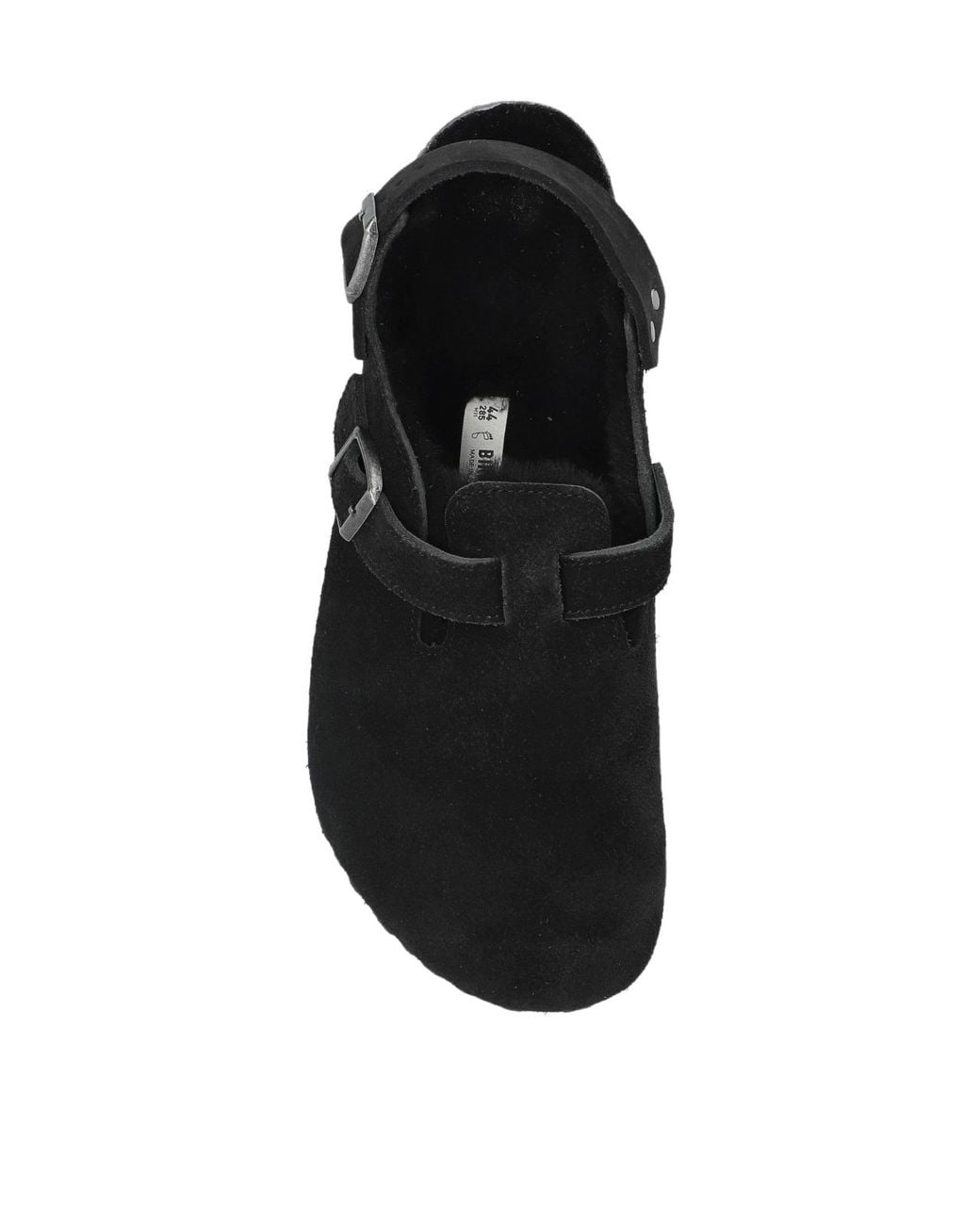 Birkenstock Black Tokio Shearling Suede Mules Shoes Loafers & Sandals for men