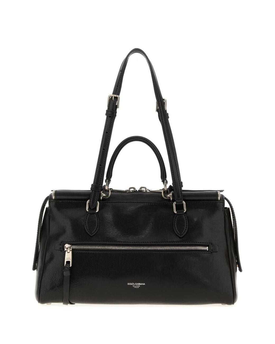Dolce & Gabbana Black Dolce & Gabbana Calf Leather Shoulder Bag