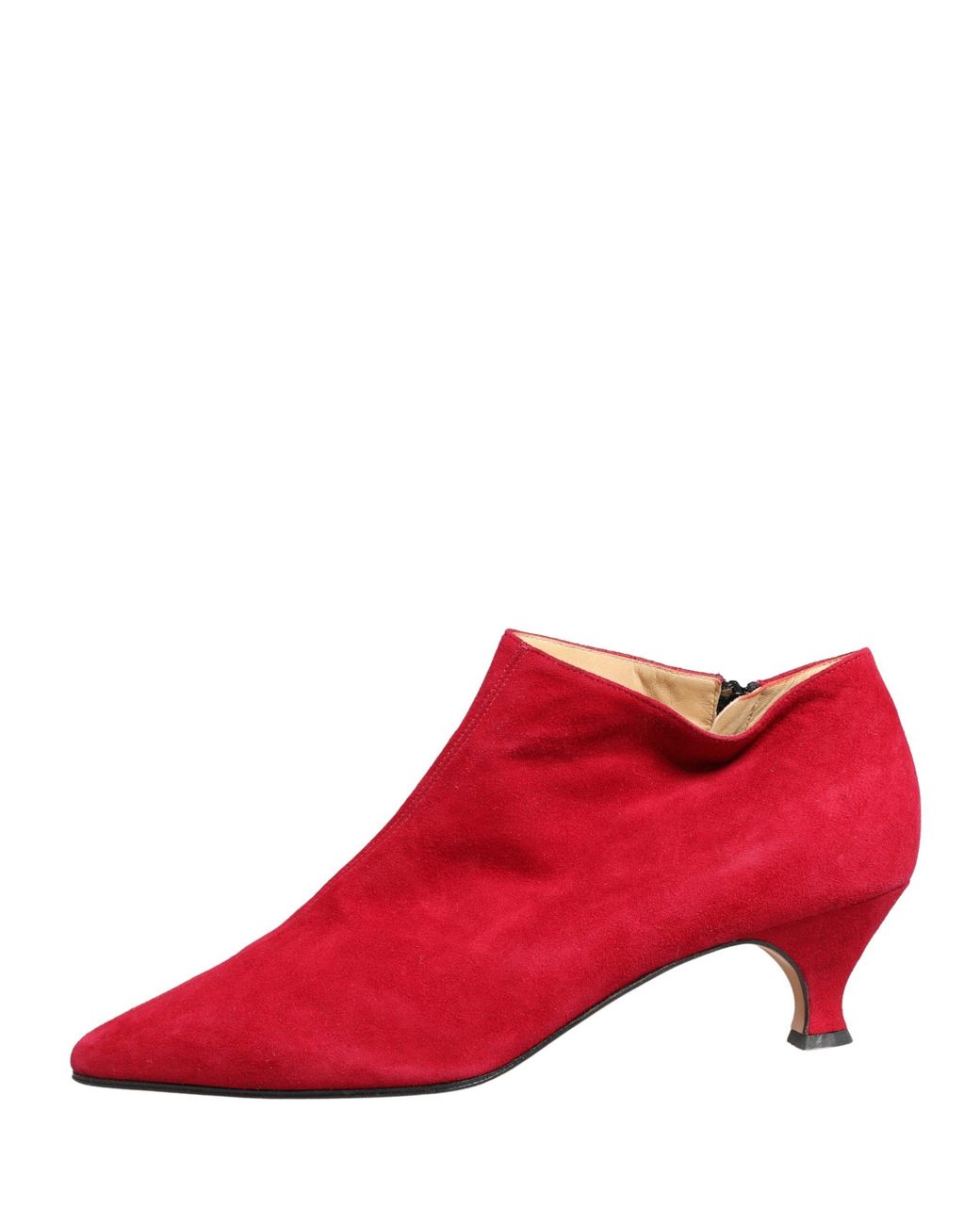 Dolce & Gabbana Red Suede Ankle Boots Shoes