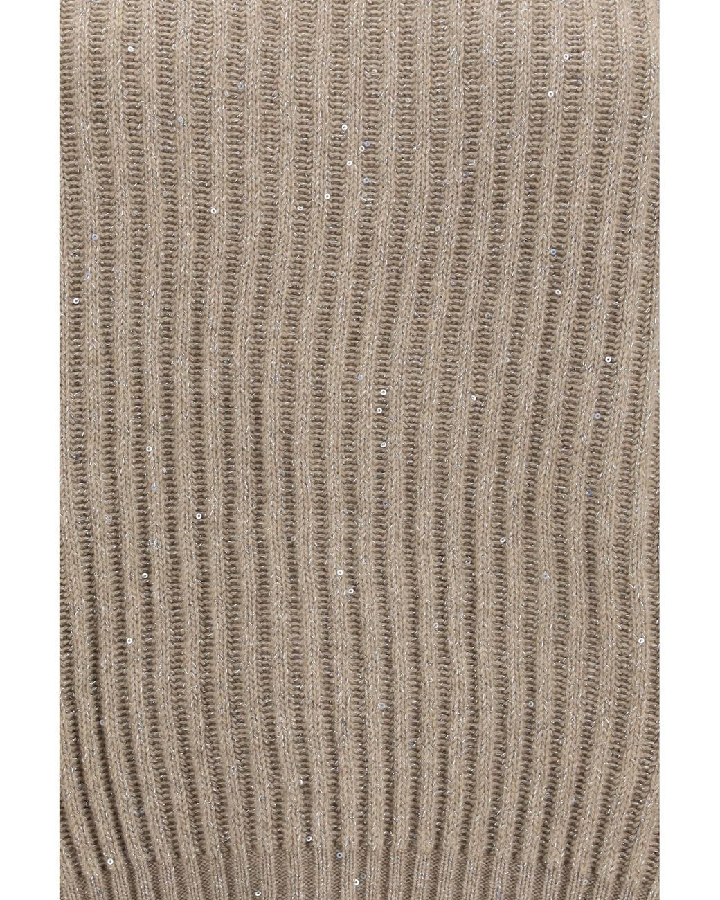 Brunello Cucinelli Natural Cashmere And Wool Turtleneck Sweater Merino (Ovis Aries)