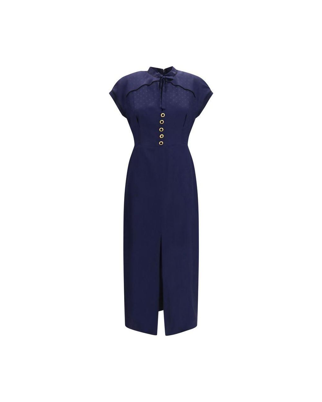 Alessandra Rich Blue Silk Casual Dress