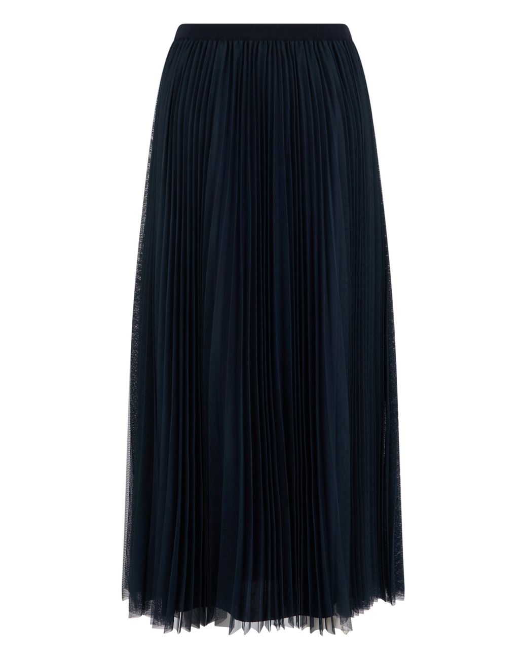 Fabiana Filippi Blue Long Pleated Skirt Polyester