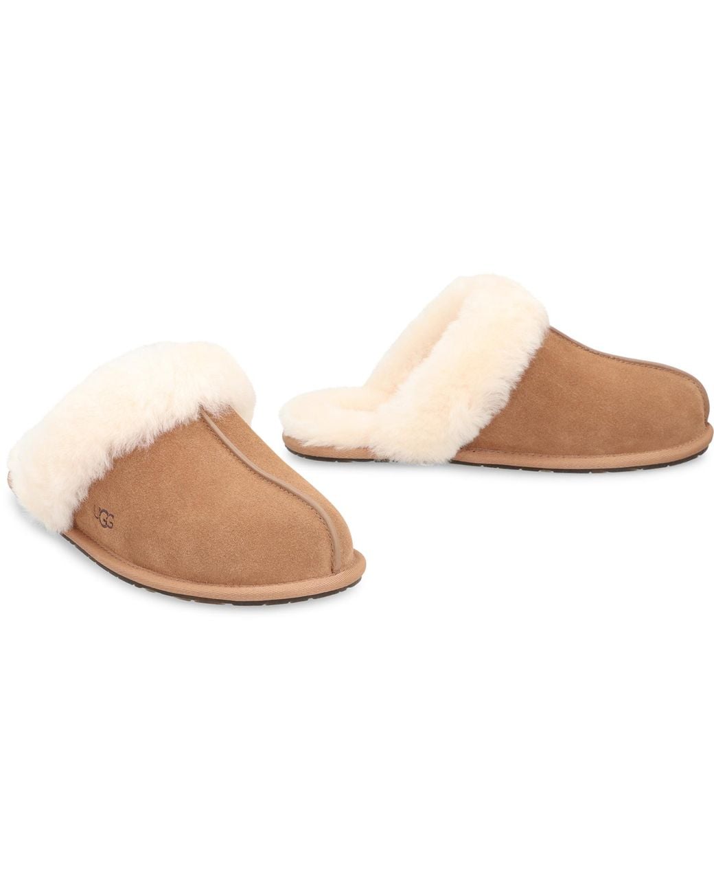 Ugg Brown Scuffette Ii Suede Mules Cow Hide Sandal