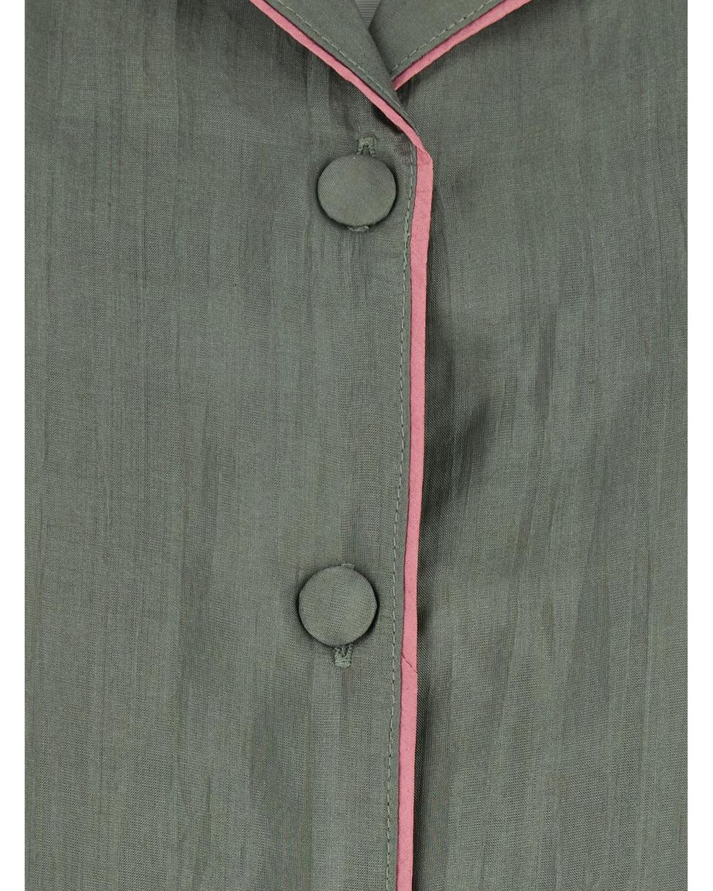 THE ROSE IBIZA Green Suit Silk Blend Trouser Suits