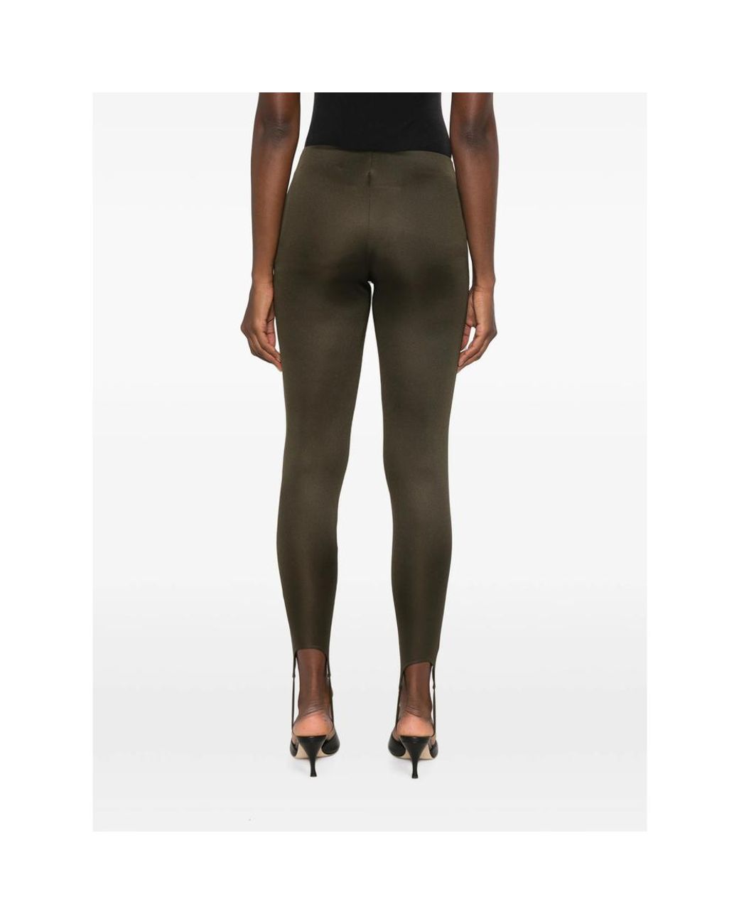 Frankie Shop Green Stirrup Leggings Caserta Polyester