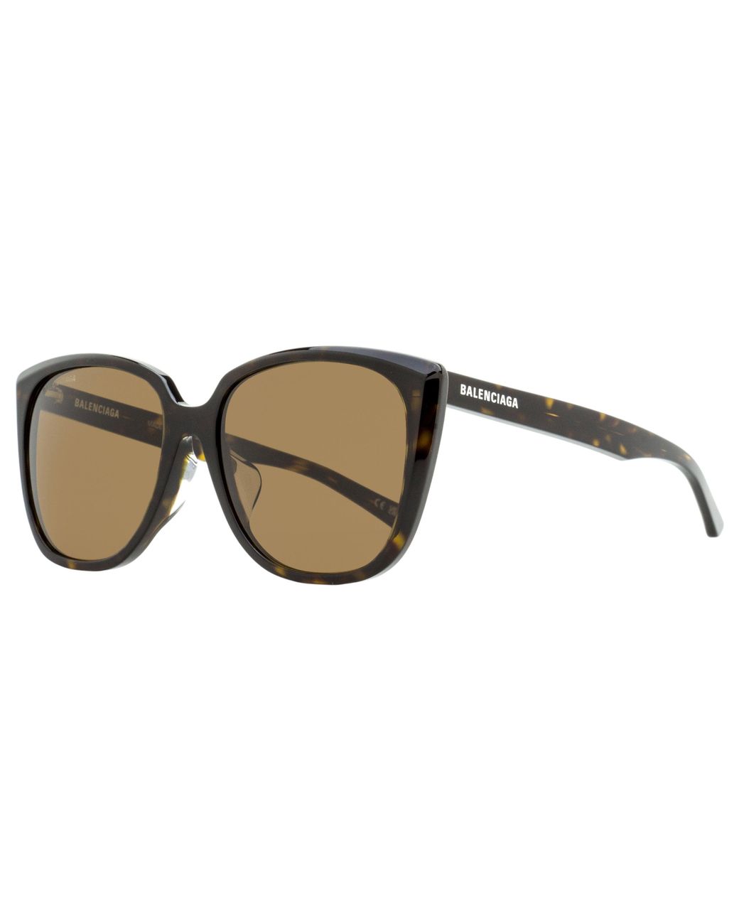 Balenciaga Black Alternative Fit Sunglasses Bb0175Sa 002 57Mm Plastic (Acetate)