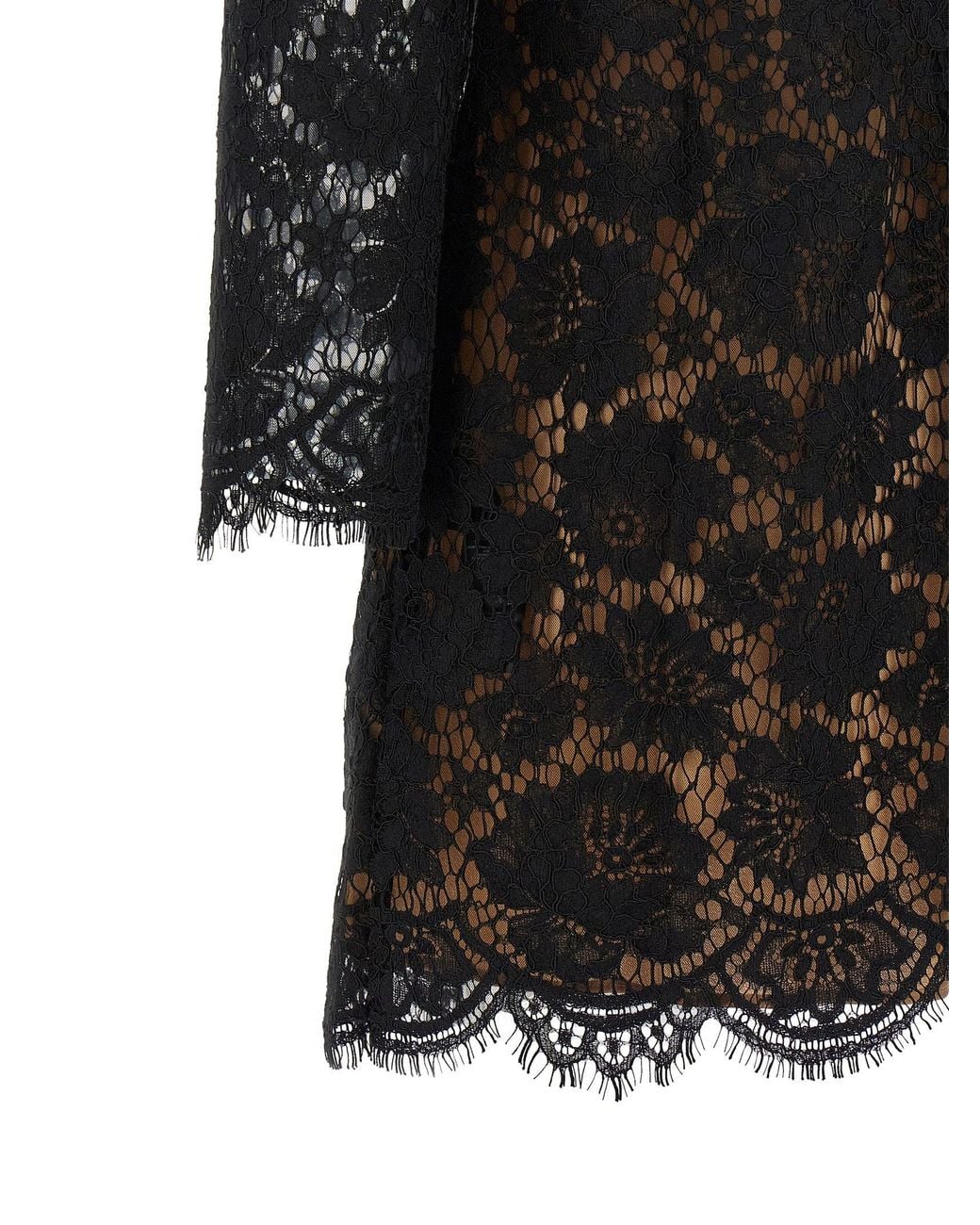 Self-Portrait Black Lace With Jewel Collar Dress