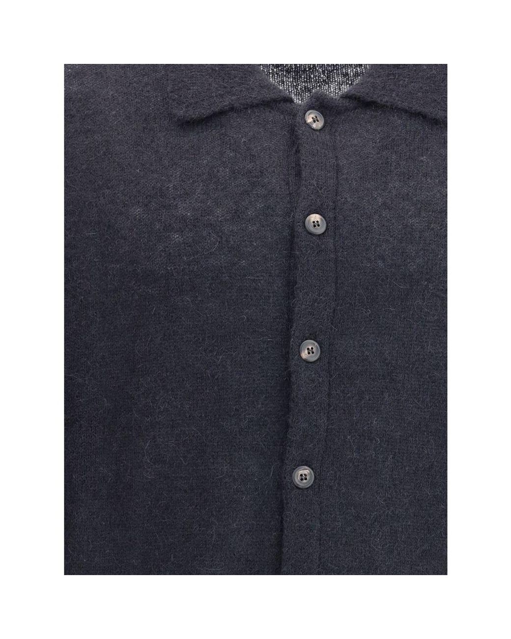 Our Legacy Blue Alpaca Cardigan for men