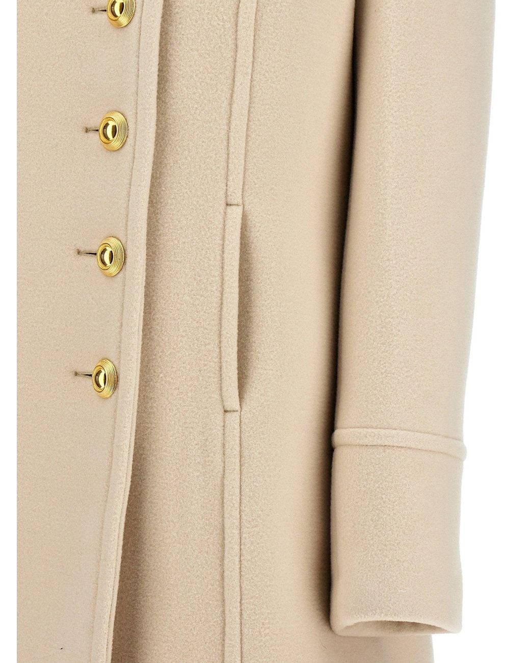 Tom Ford Natural Wool And Cashmere Single-Breasted Coat
