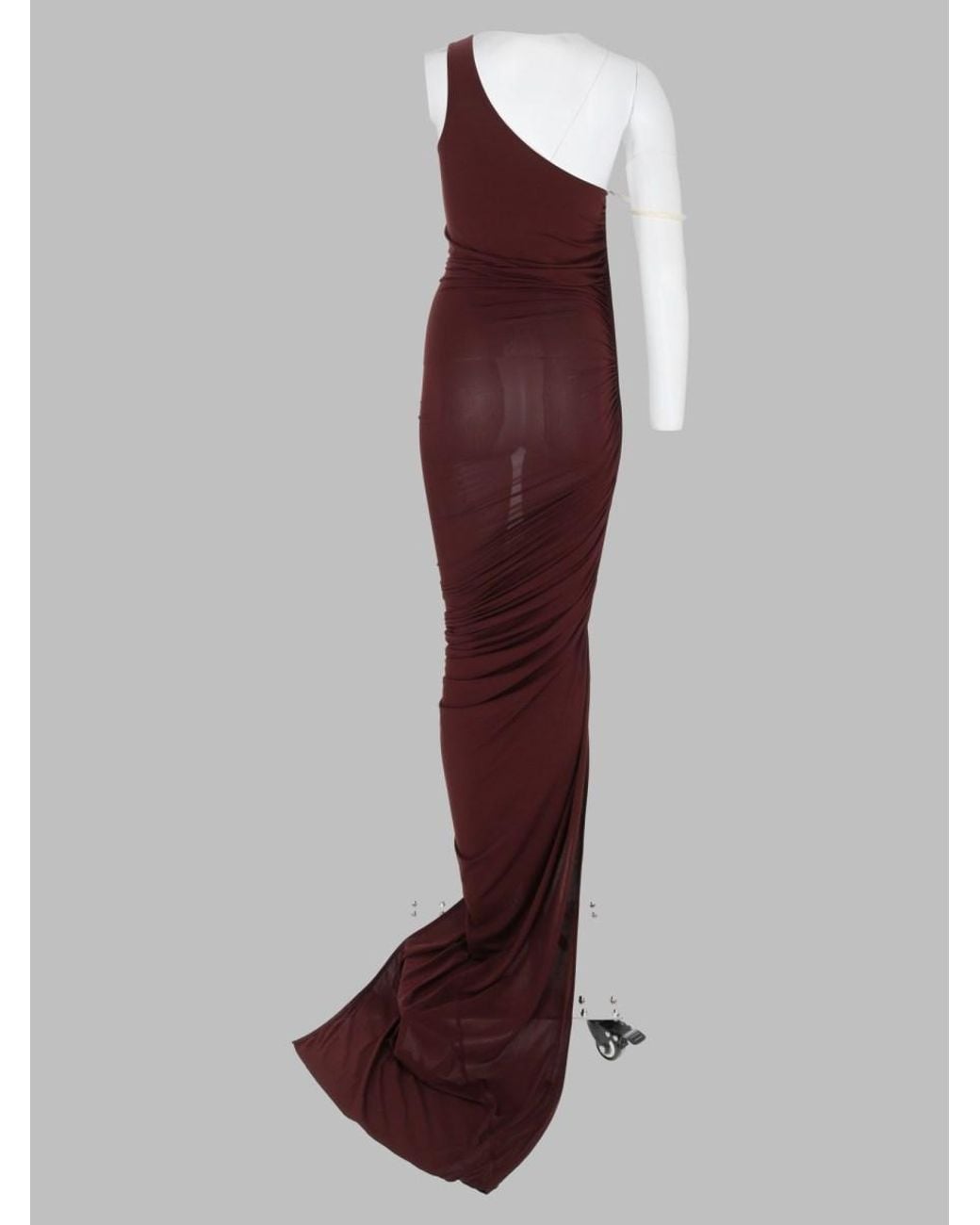 Rick Owens Purple Long One-Shoulder Dress Viscose