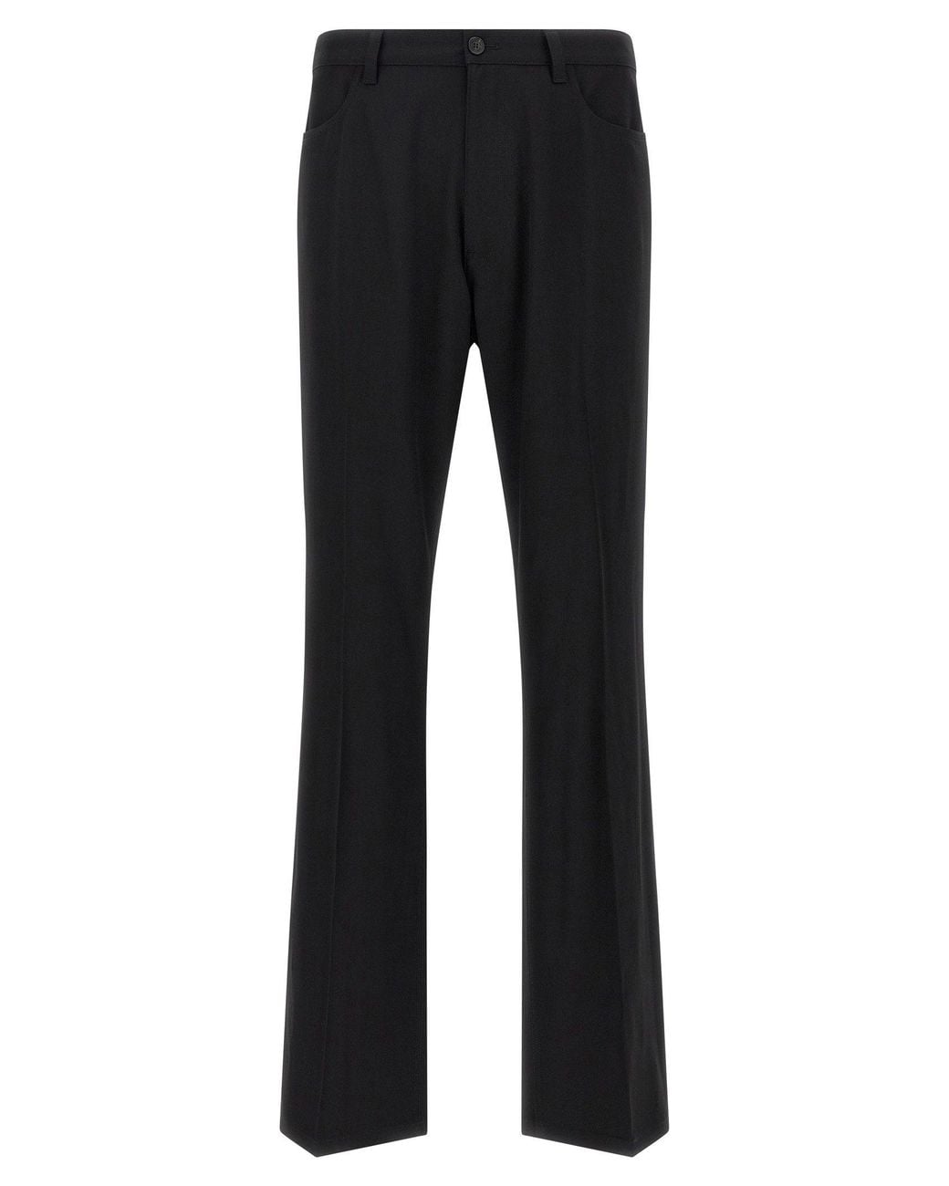 Balenciaga Black Stretch Wool Twill Trousers