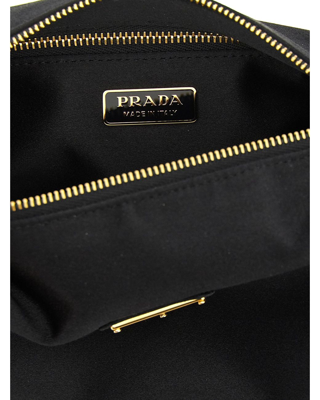 Prada Black Viscose Shoulder Bag