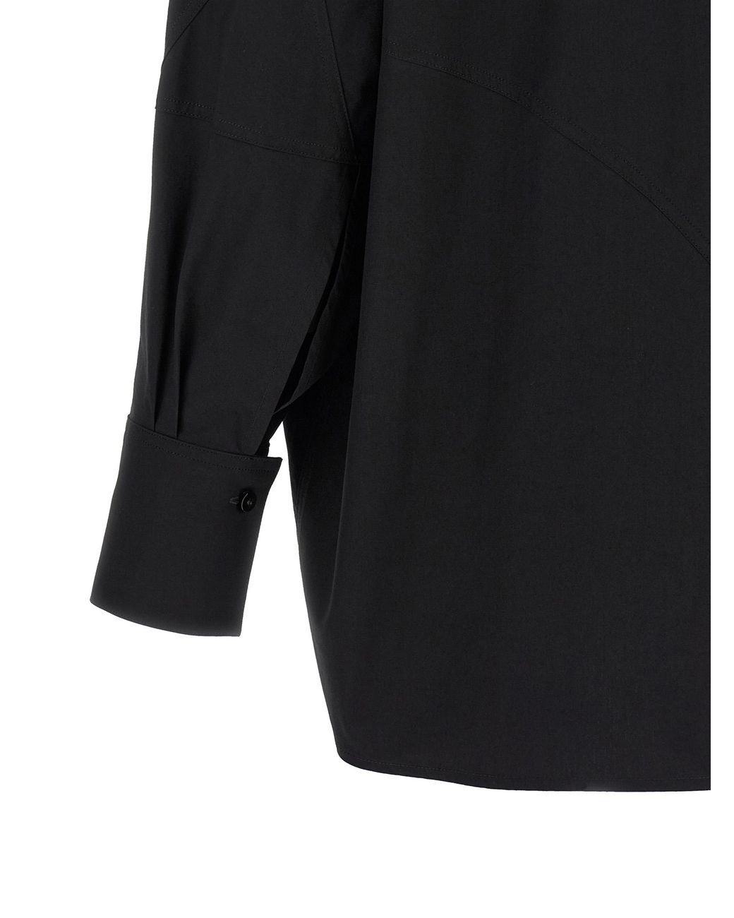 The Attico Black Shaped Hem Shirt