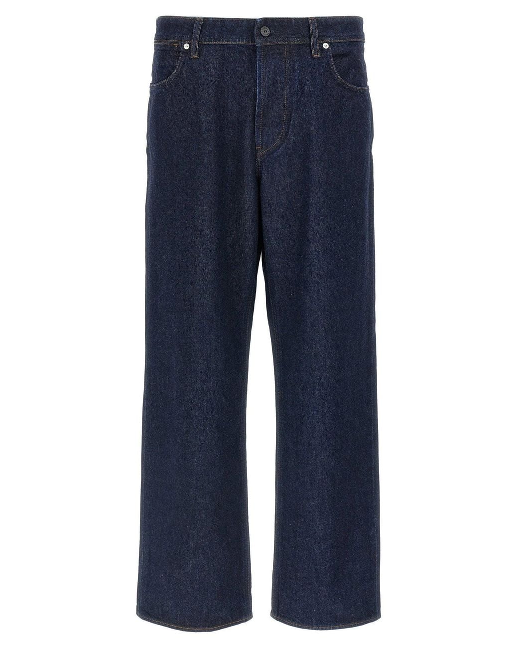 Stone Island Blue Wide-Leg Denim Jeans