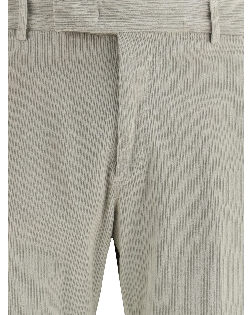 PT Torino Gray Rebel Trousers Cotton for men