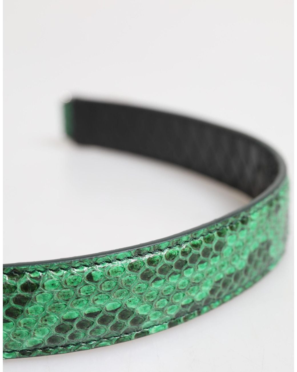 Dolce & Gabbana Green Dolce & Gabbana Python Leather Shoulder Strap