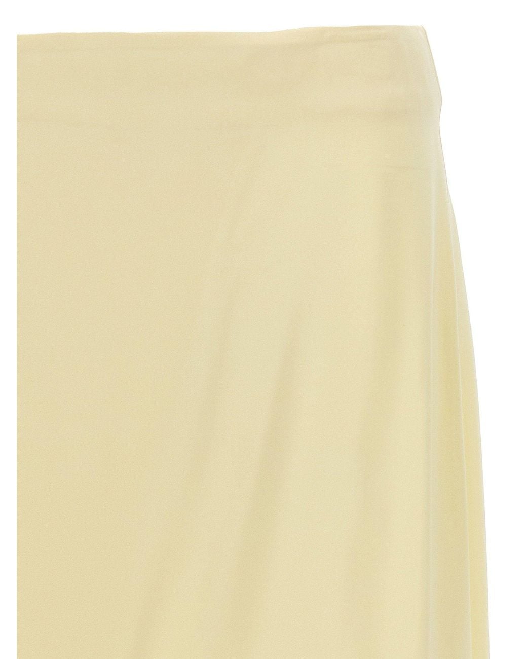 Jil Sander Yellow Satin Skirt