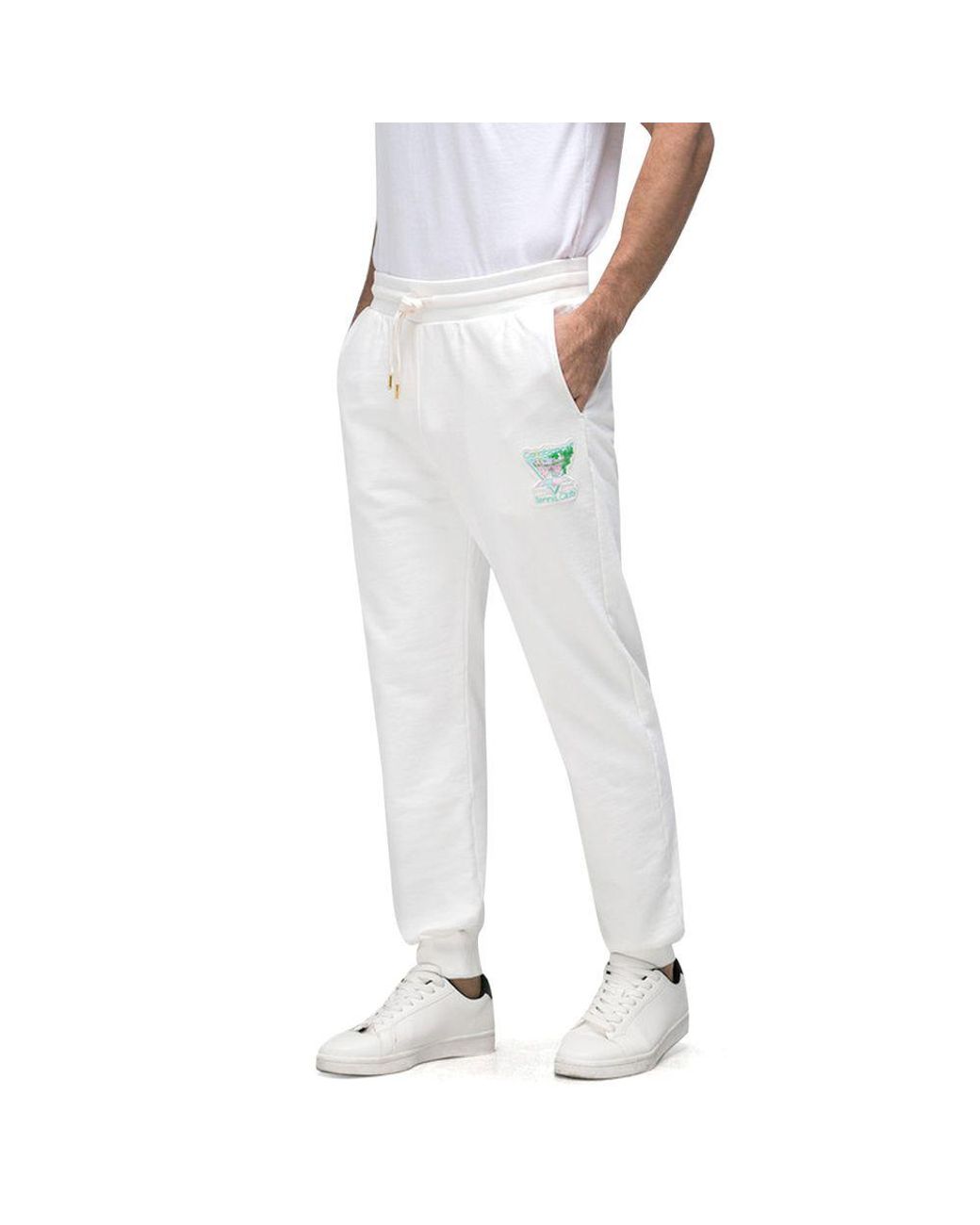 Casablanca White Cotton Athletic Pants for men