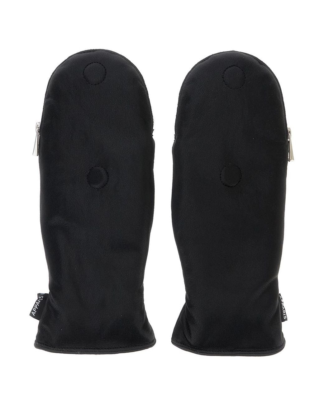 Apparis Black Gloves Noa Leopard Print Tech Fabric Polyurethane Hat