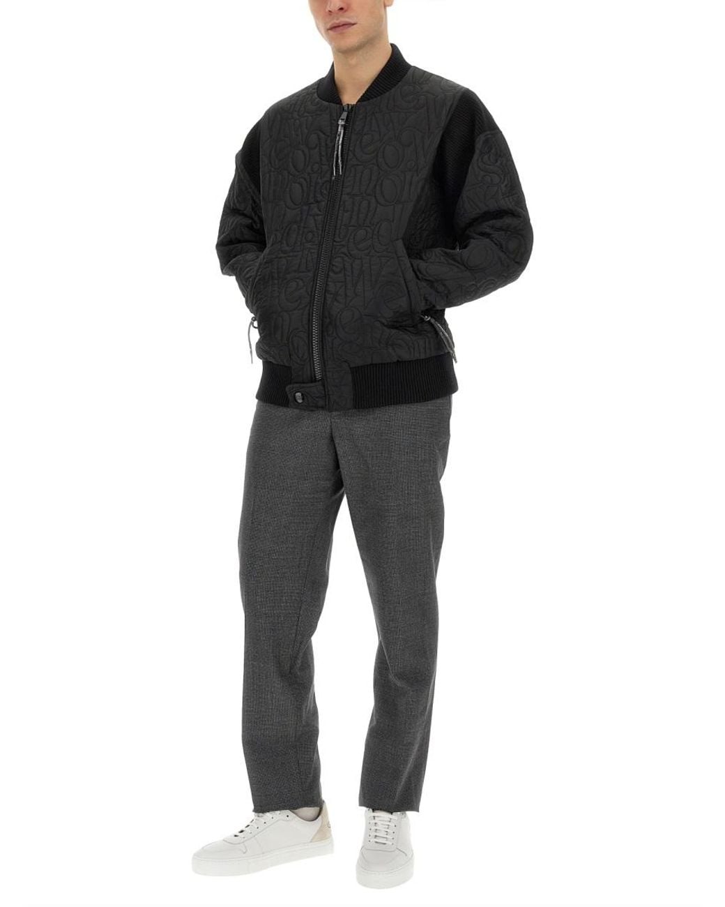 Vivienne Westwood Black Stripped Cyclist Jacket Polyamide for men