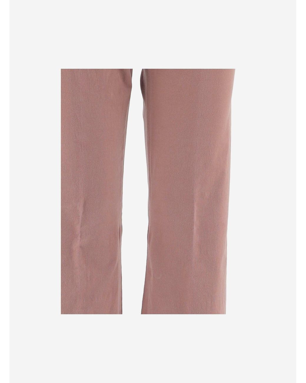 Ql2 Pink Stretch Cotton Velvet Trousers