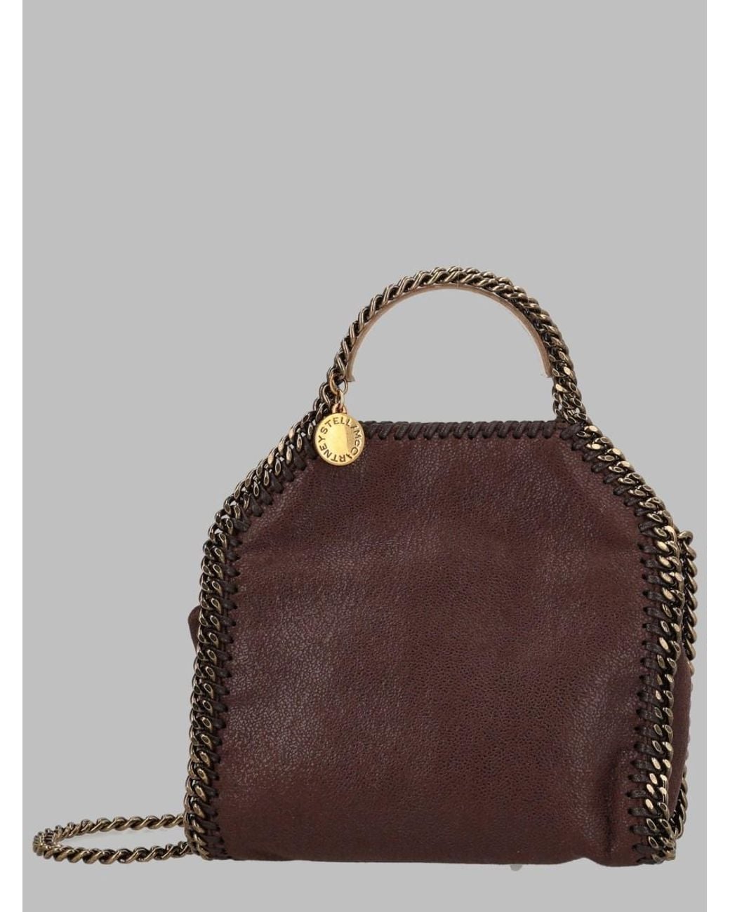 Stella McCartney Brown Falabella Tiny Tote Bag Polyester Hand
