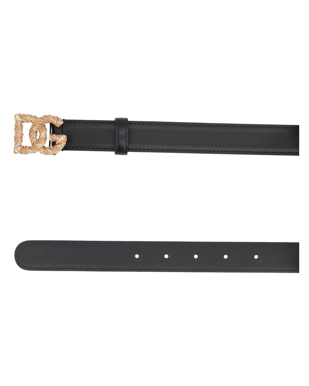 Dolce & Gabbana Black Dolce & Gabbana Leather Belt
