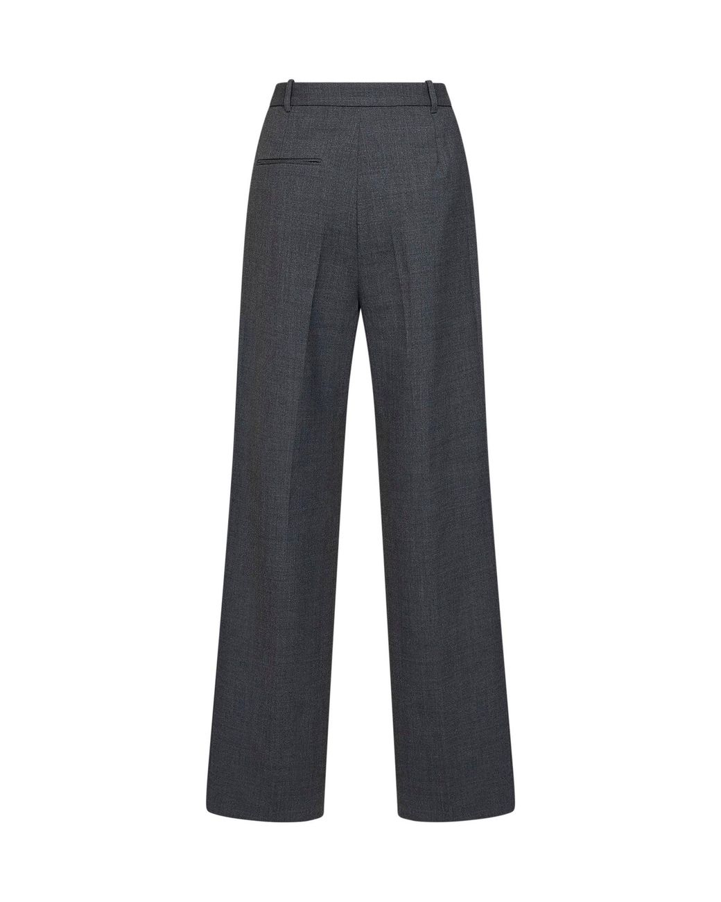 Self-Portrait Blue Stretch Wool-Blend Tailored Trousers