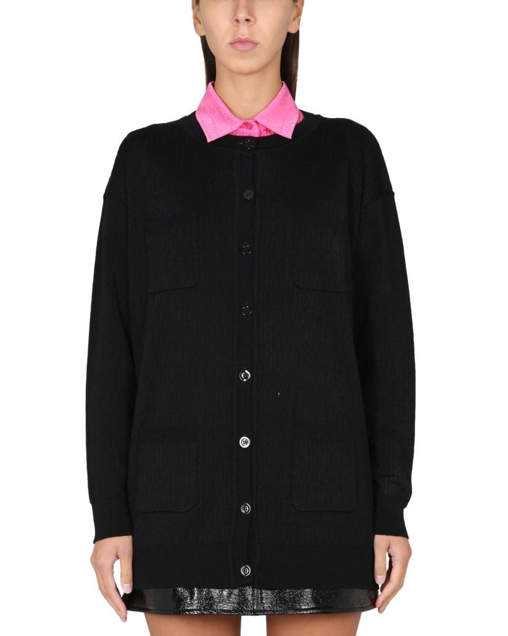 Moschino Black Moschino Virgin Wool Cardigan
