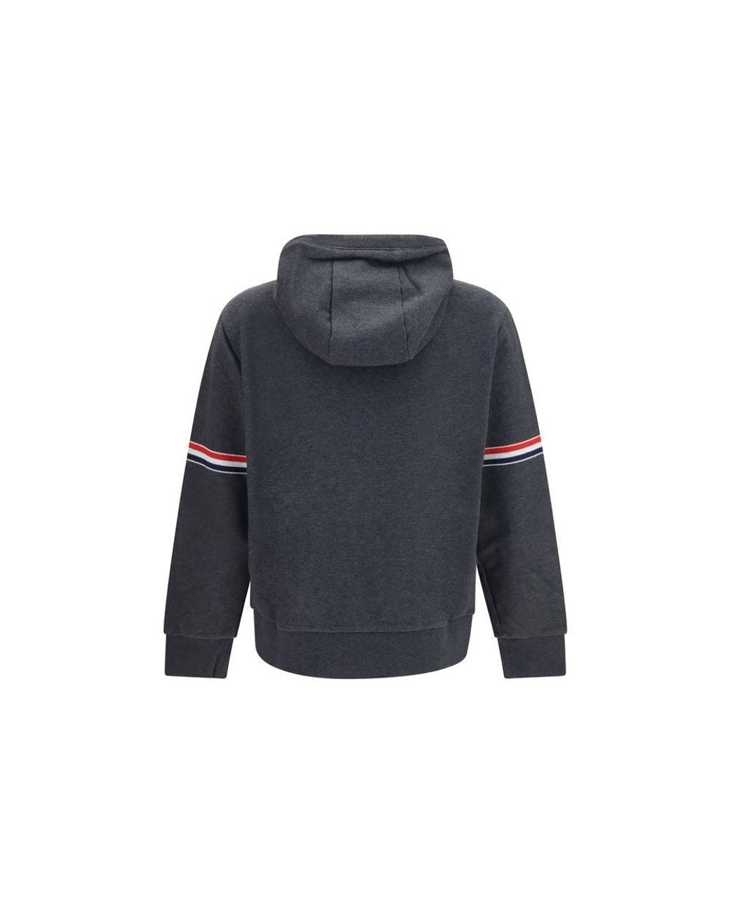 Thom Browne Blue Gray Cotton Sweatshirt for men