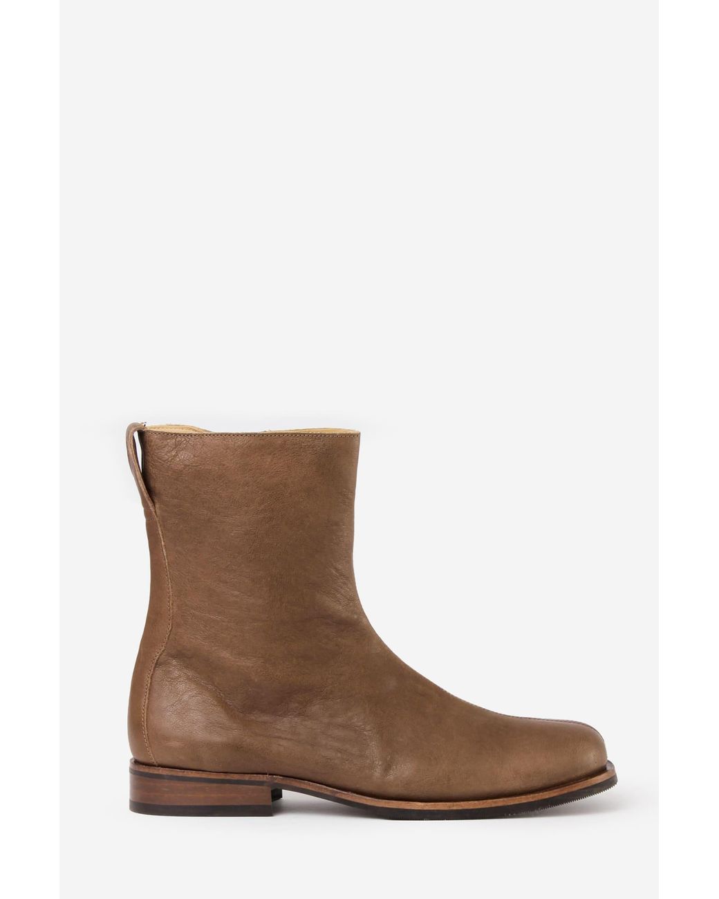 brown slim boots