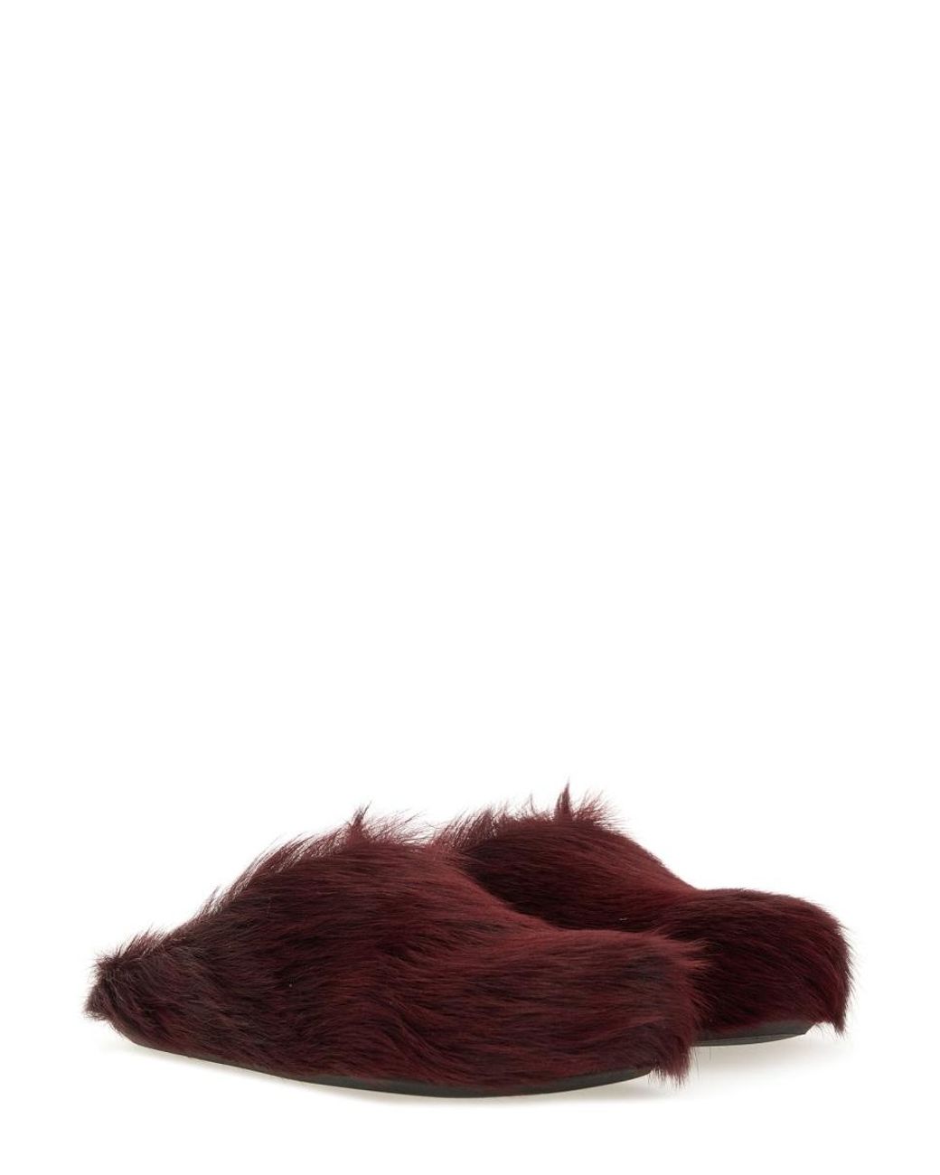 Marni Brown Fussbett Sabot Calf Hair Sandal