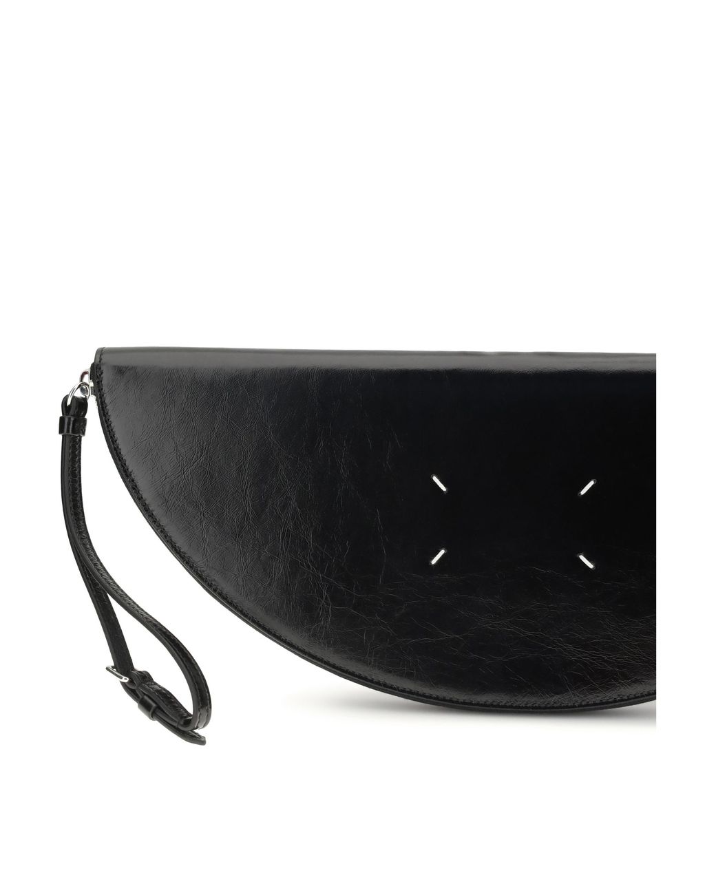 Maison Margiela Gray Clutch Bag Halfmoon Leather Calf