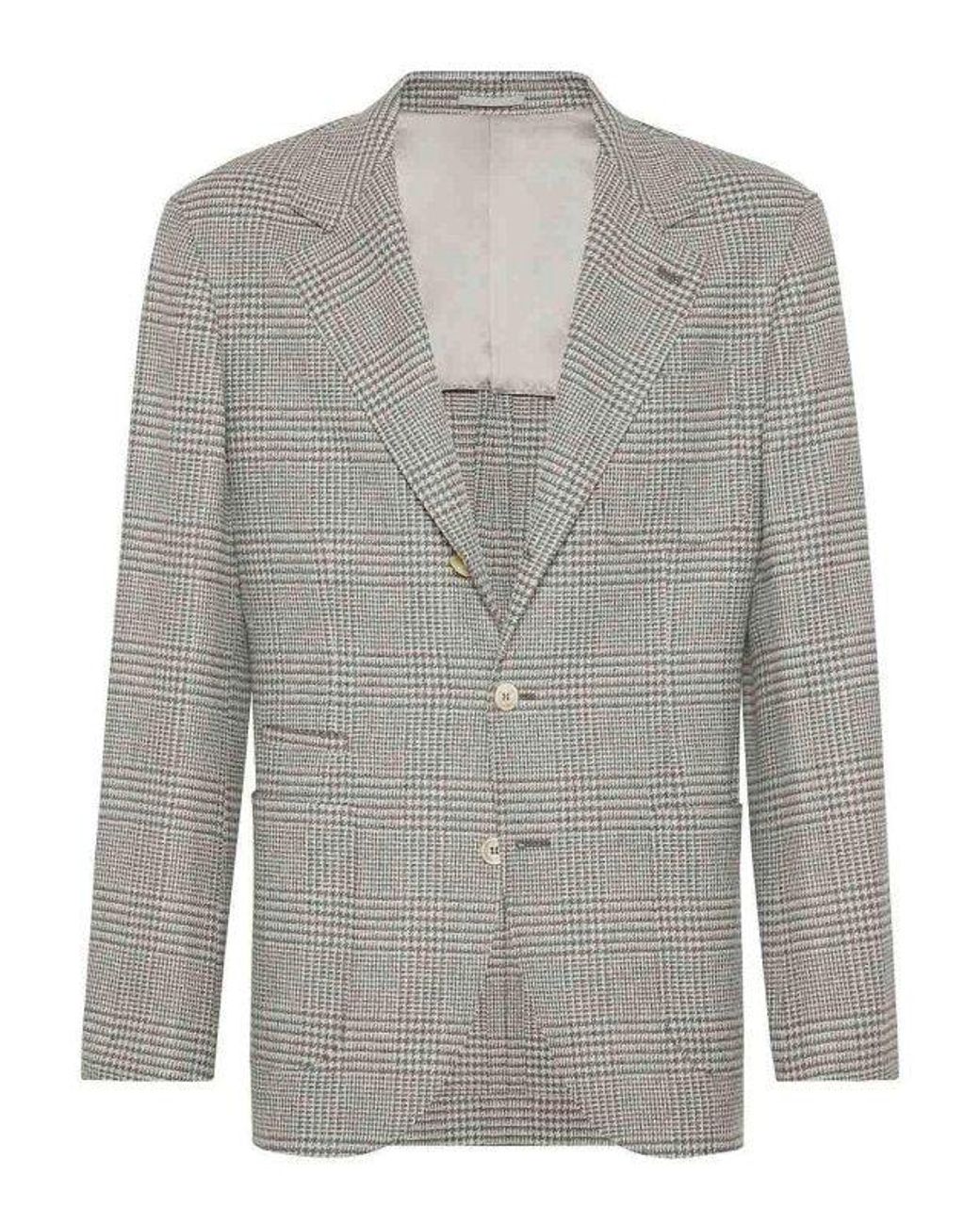 Brunello Cucinelli Gray Blazer My4687Bnd_C124 for men