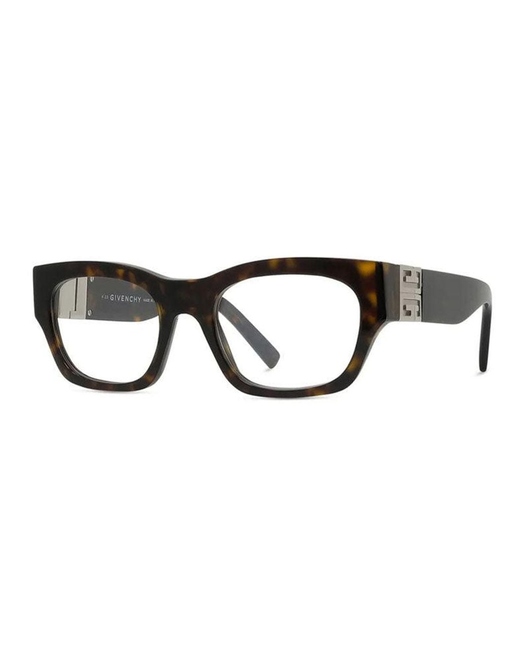 Givenchy Black Eyeglasses Rectangle Full Rim, Havana Frame And Clear Demo Lenses Lens Gv50058I053 Sunglasses