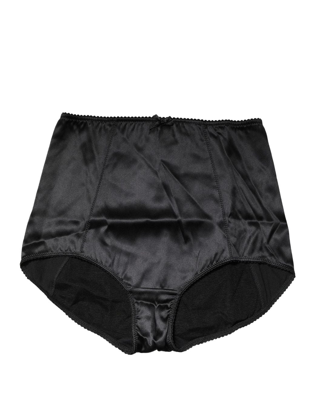 Dolce & Gabbana Black Silk Blend High Waist Girdle Panty Underwear Elastane Clothing