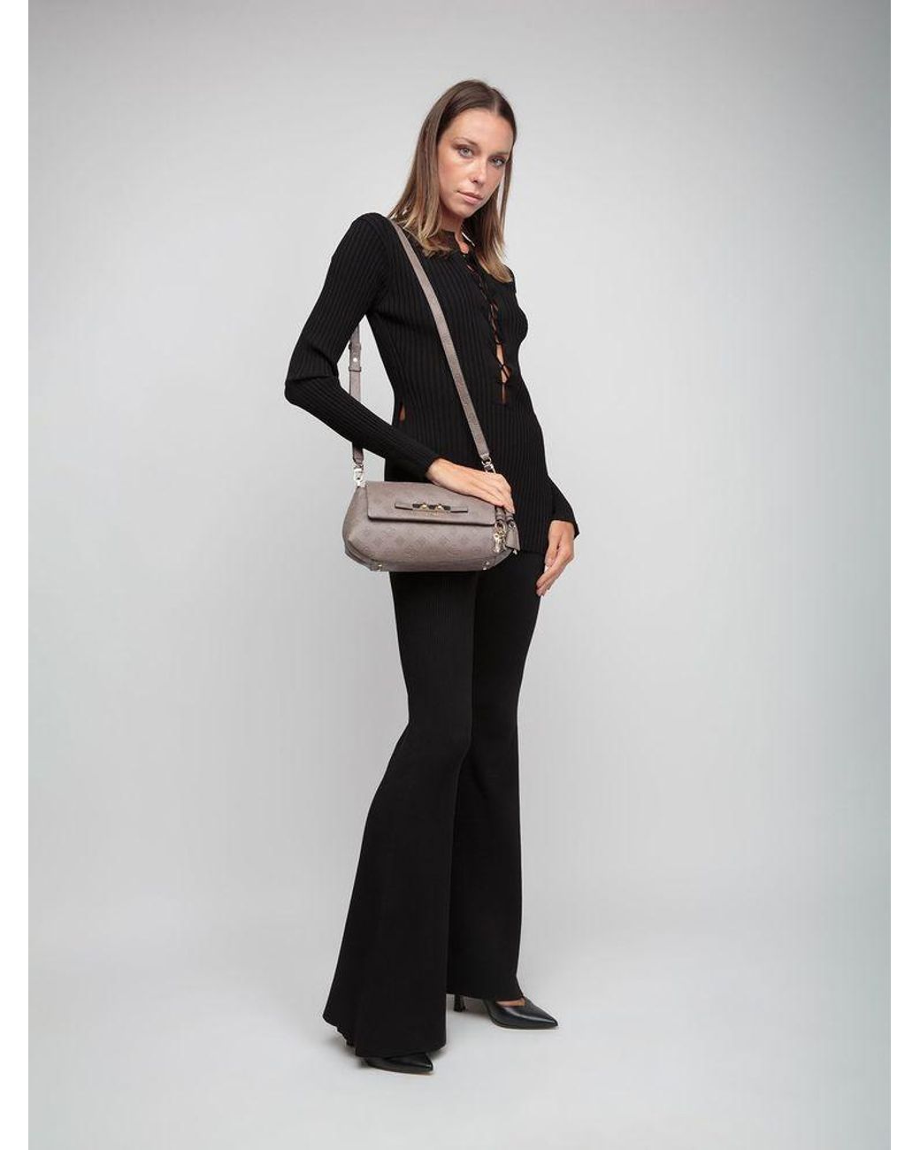 Guess Gray Crossbody Bag Polyurethane Crossbody-Bags
