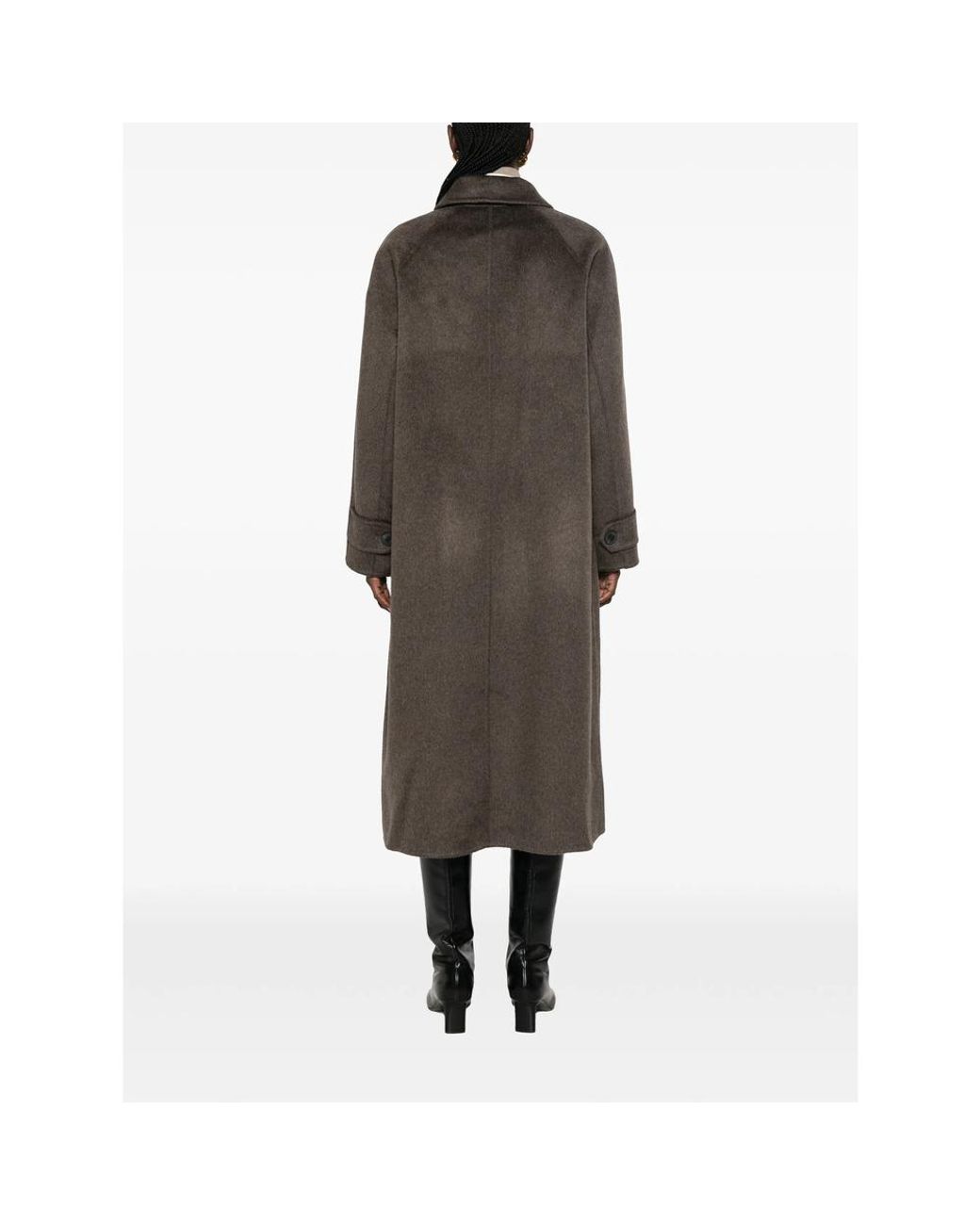 The Dynamis Studio Brown Single-Breasted Wool-Blend Coat