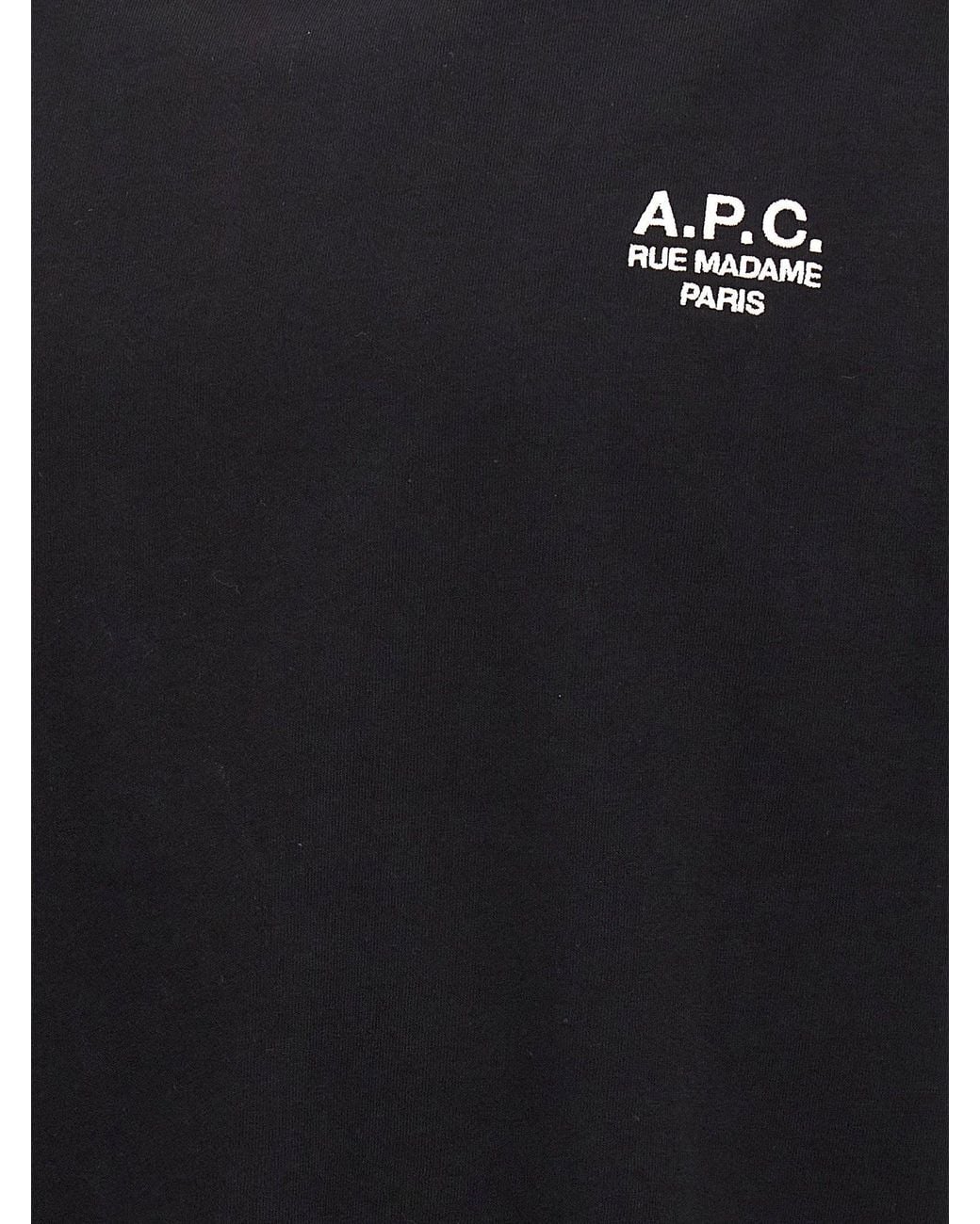 A.P.C. Black T-Shirt for men