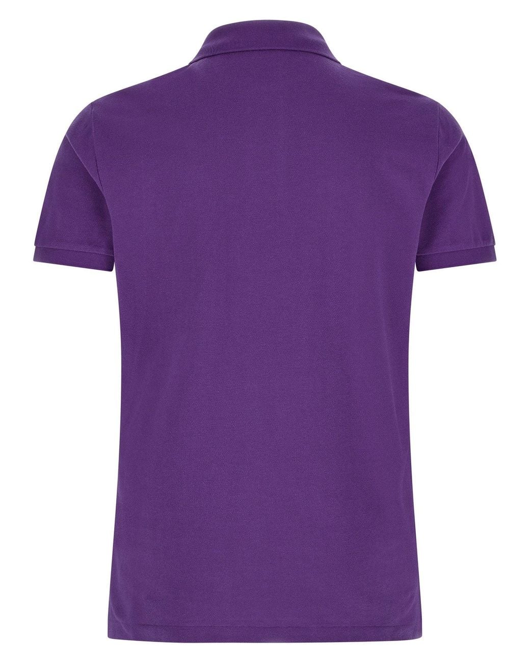Polo Ralph Lauren Purple Logo-Embroidered Piqué Cotton Polo for men