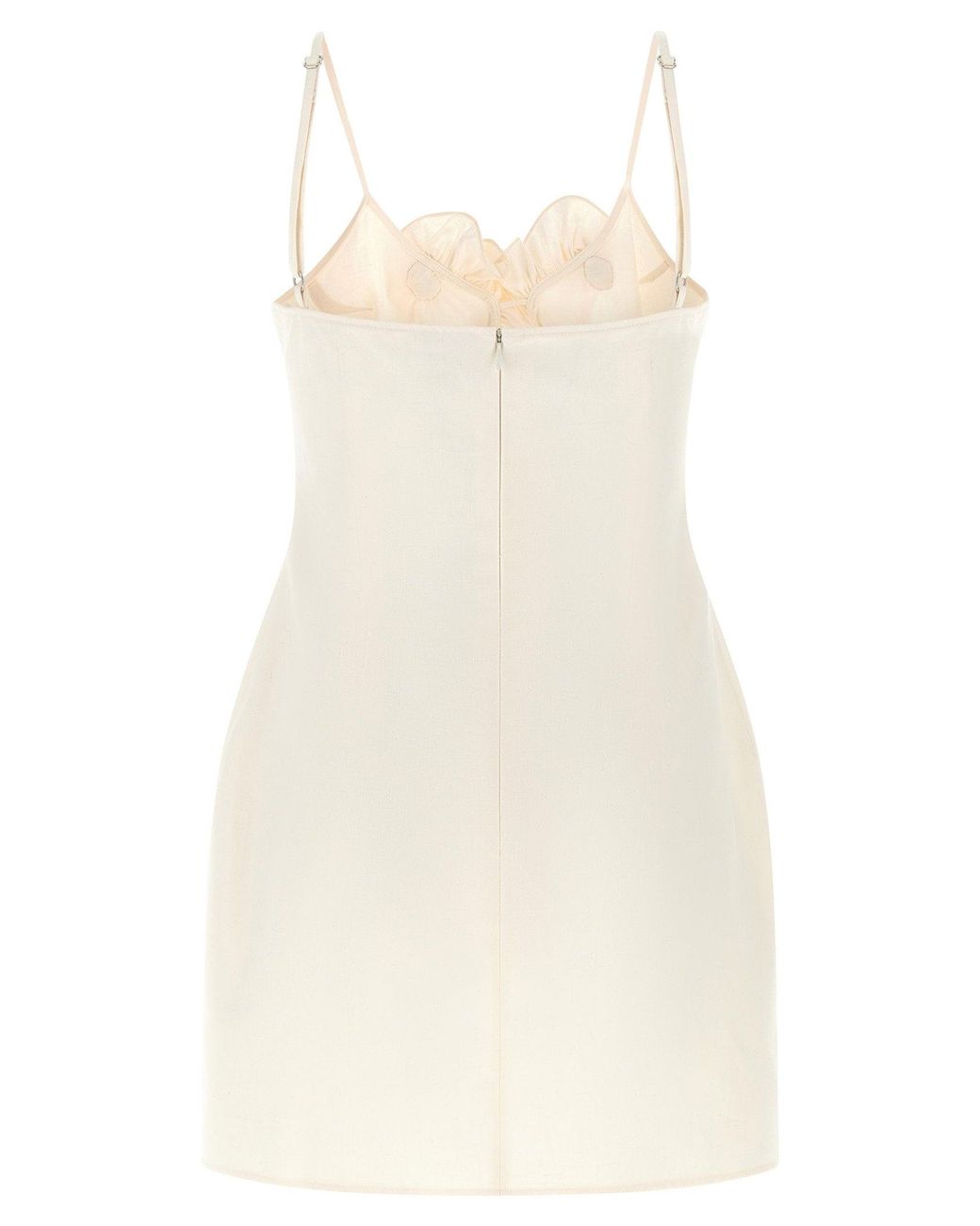 Magda Butrym Natural Three-Dimensional Floral Appliqué Dress