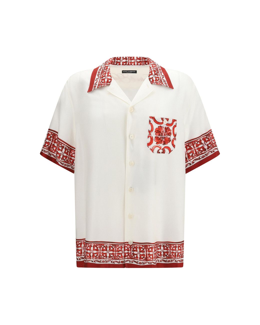Dolce & Gabbana White Dolce & Gabbana Hawaii Shirt for men