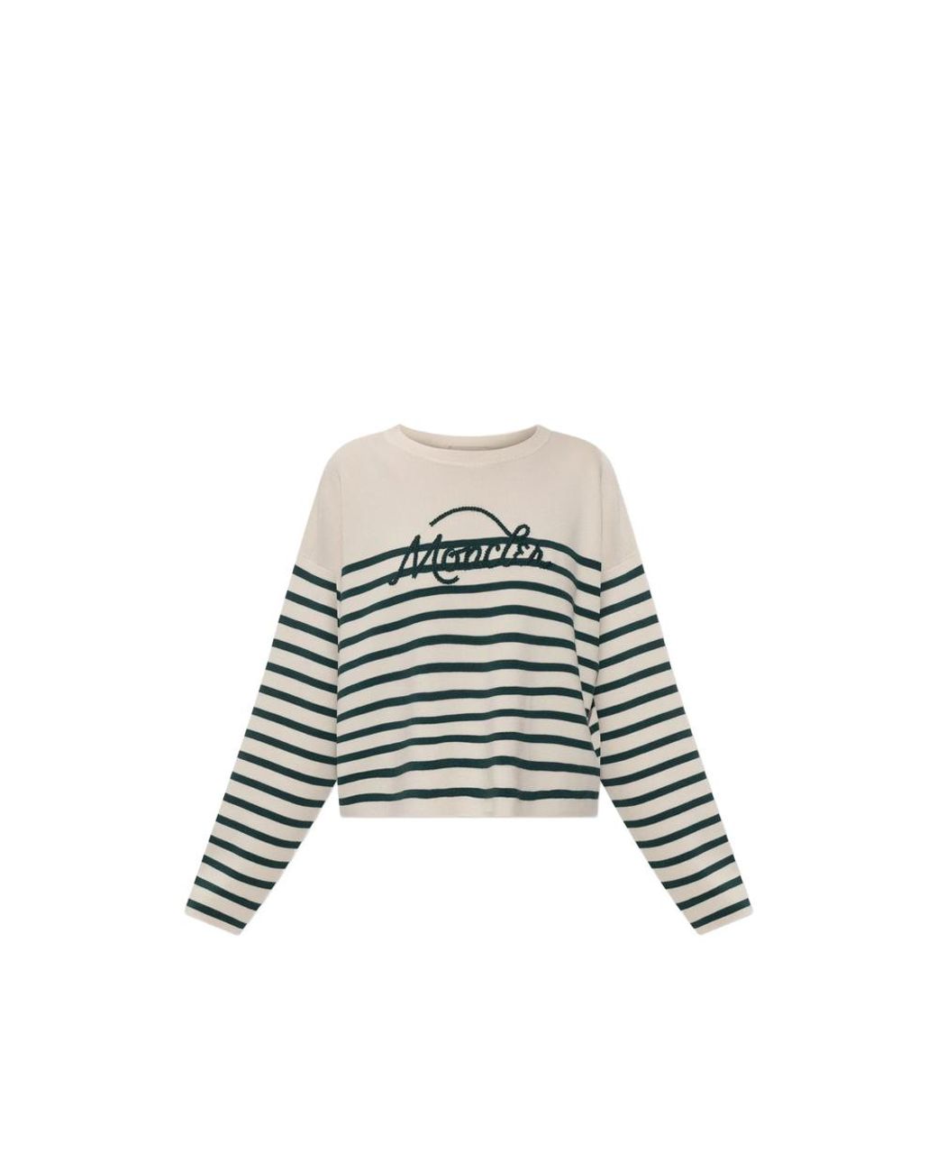 Moncler Green Striped Wool Jumper
