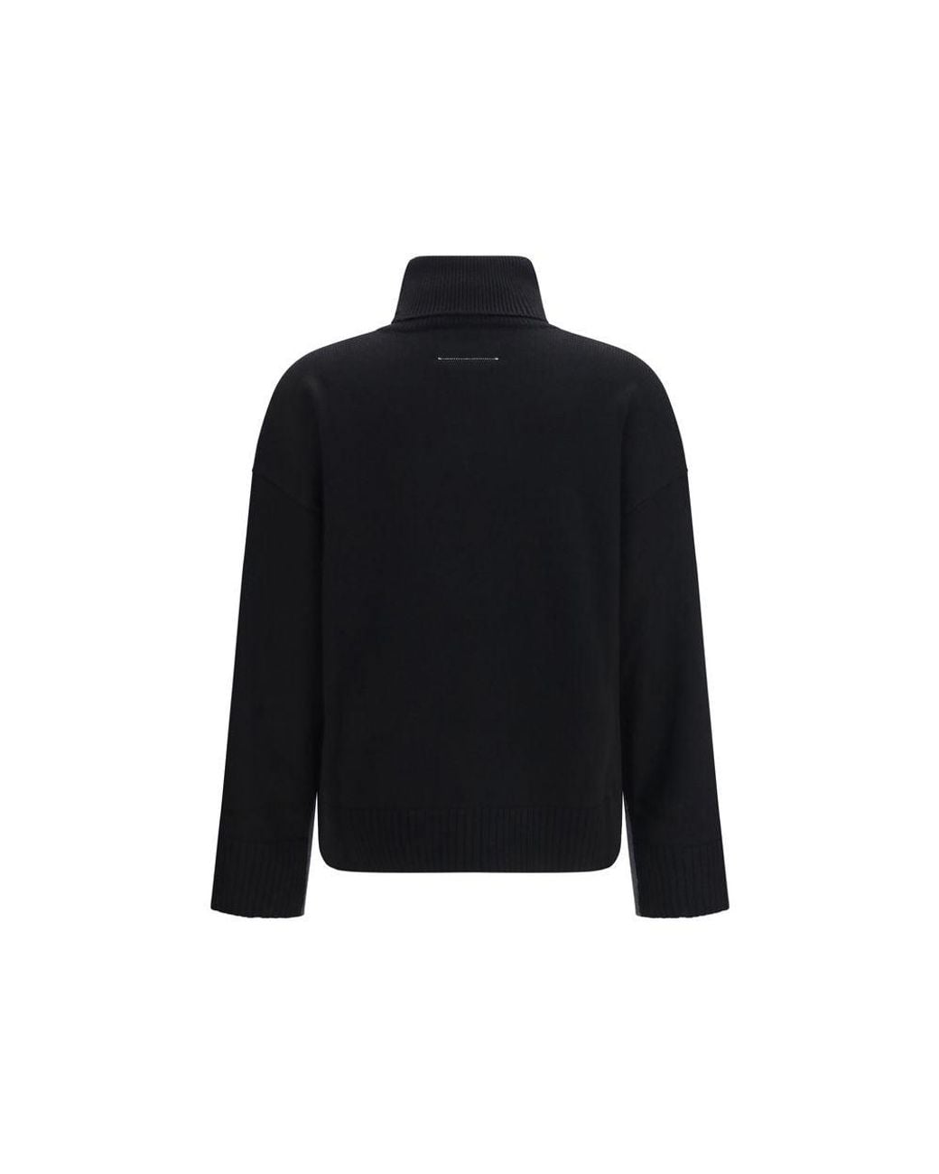 MM6 by Maison Margiela Gray Black Wool Oves Aries Sweatshirt