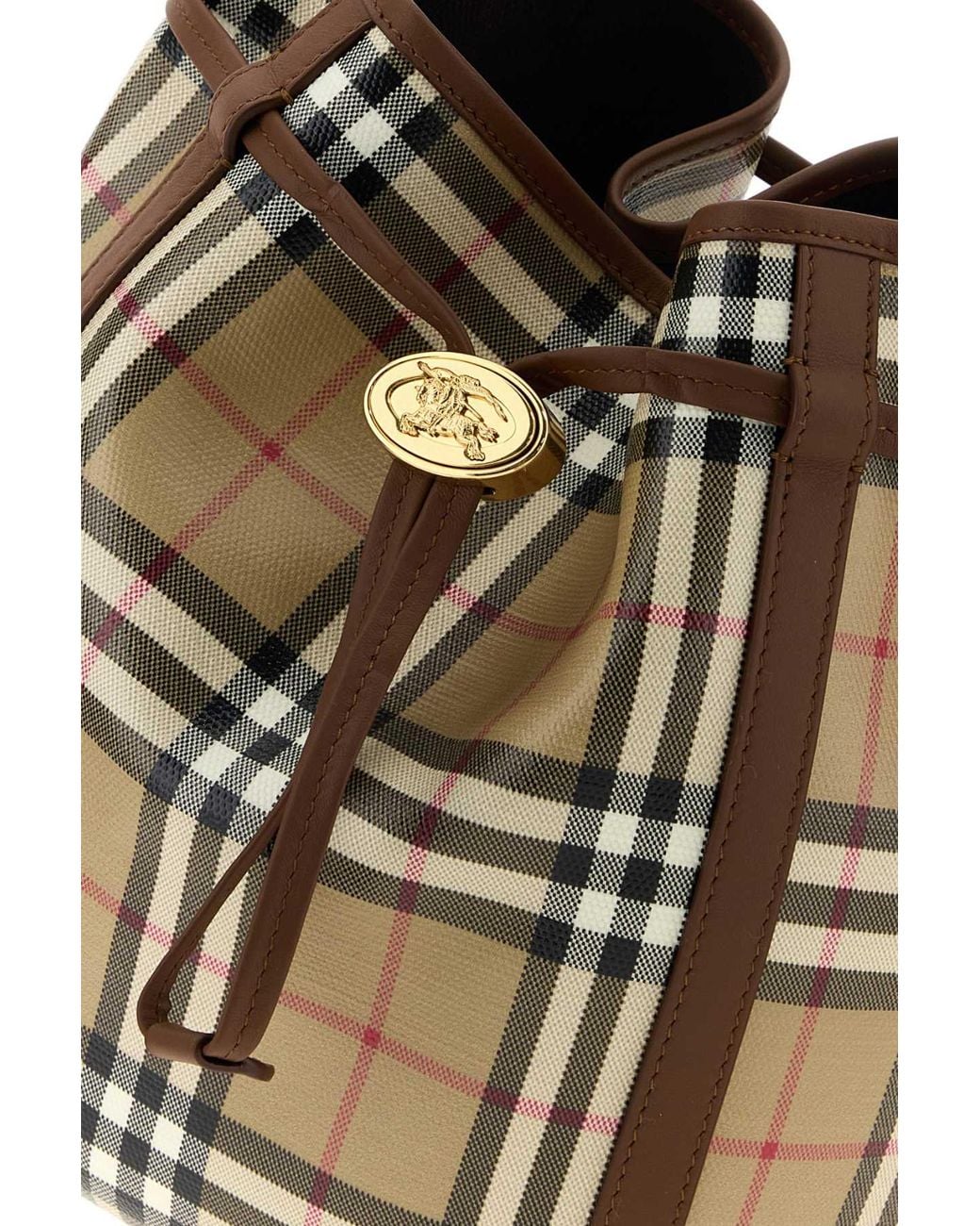Burberry Burberry Check Canvas Shoulder Bag in Brown | Lyst